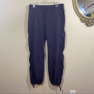 Athleta La Viva Pant Purple Drawstring Stretchy Cinch Ankle